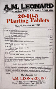 Tree Fertilizer Tablets (20-10-5 analysis)