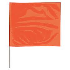 36" Florescent Orange Wire Flag
